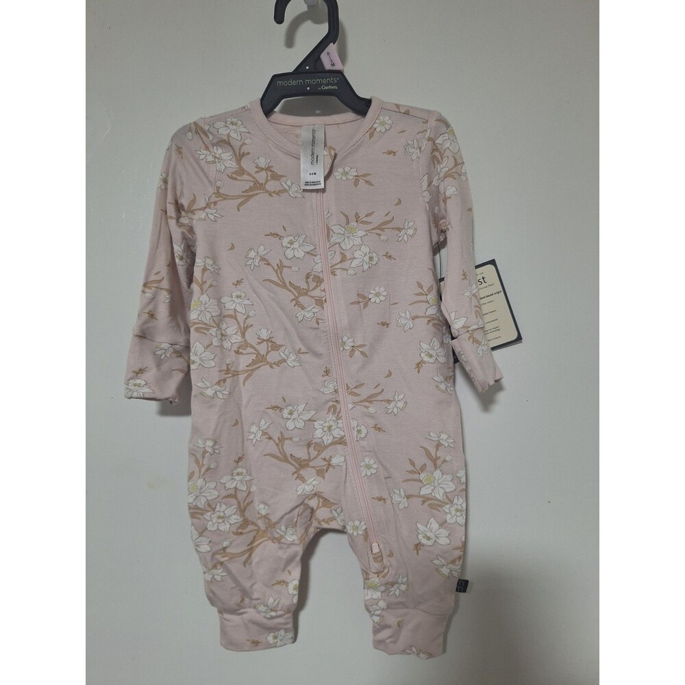 Baby Modern Moments Pink Floral one piece 0-3M